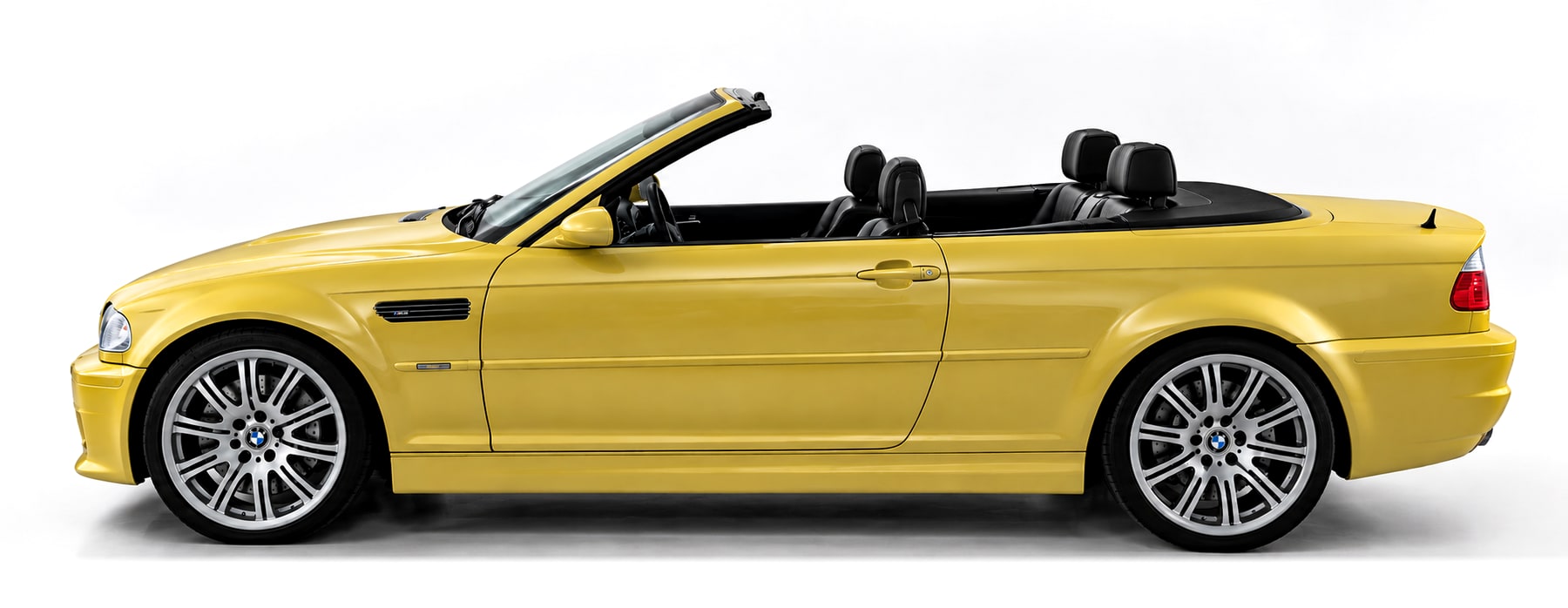 BMW M3 Cabrio in Phönixgelb, Seitenansicht